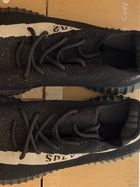 Black & White Sneakers with Side Stripe